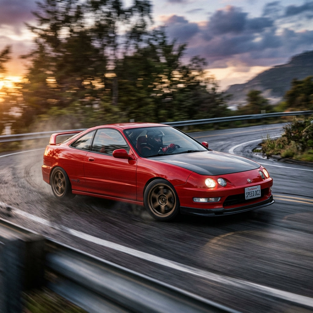 Action Shot: Acura Integra Driving Fast
