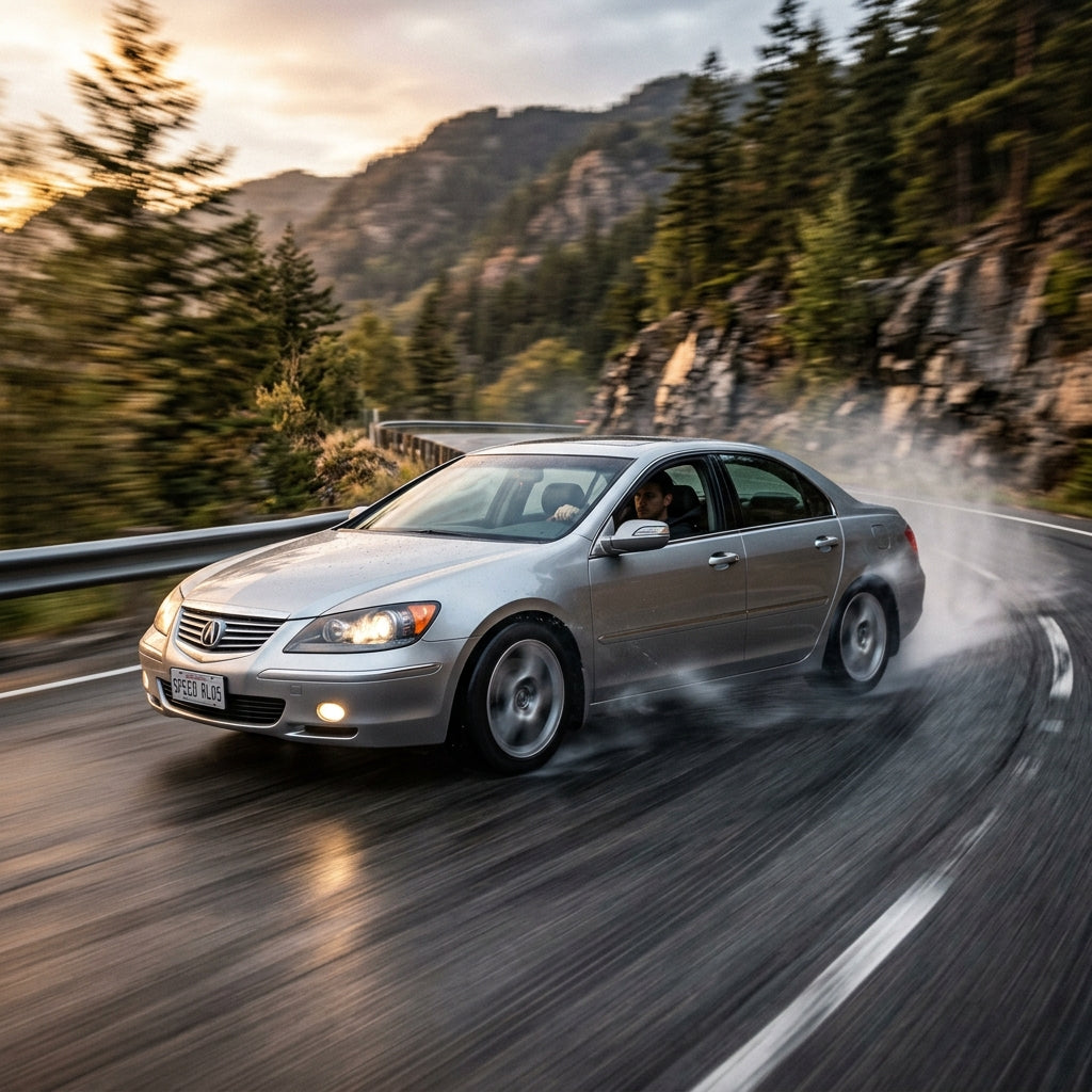 Action Shot: Acura RL Driving Fast