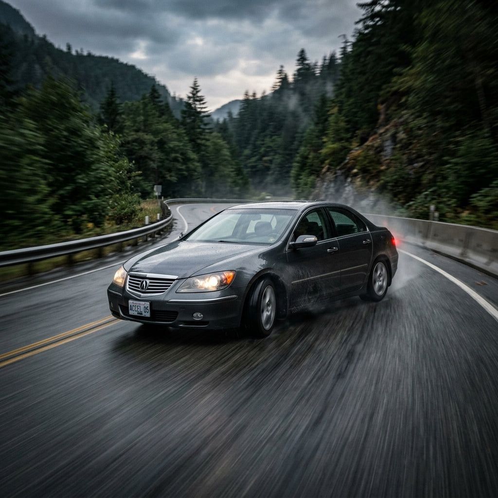 Action Shot: Acura RL Driving Fast