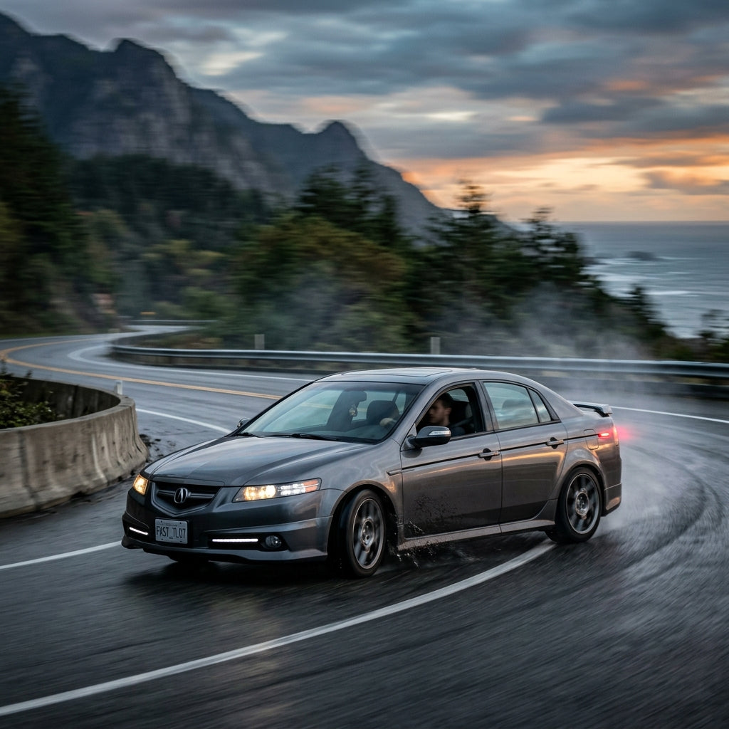 Action Shot: Acura TL Driving Fast