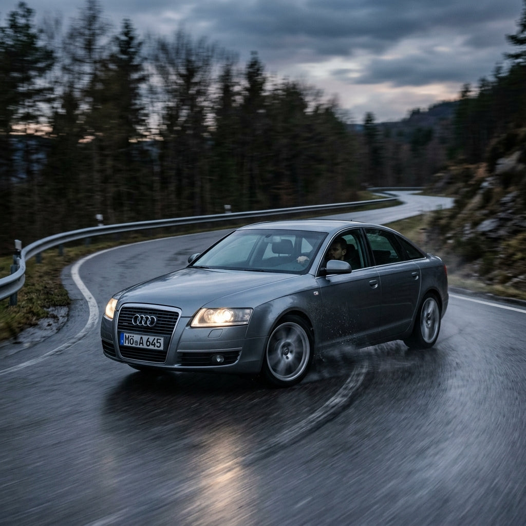 Action Shot: Audi A6 Driving Fast