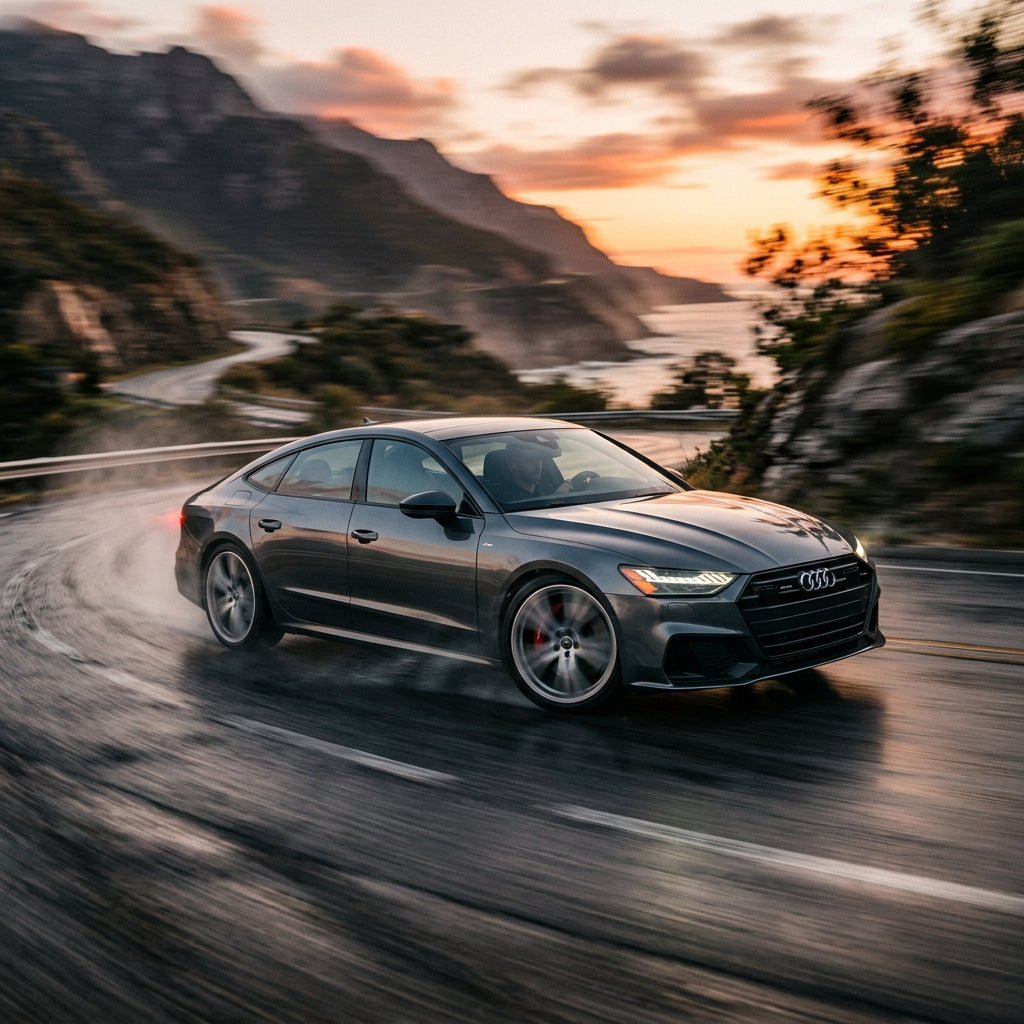 Action Shot: Audi A7 Driving Fast
