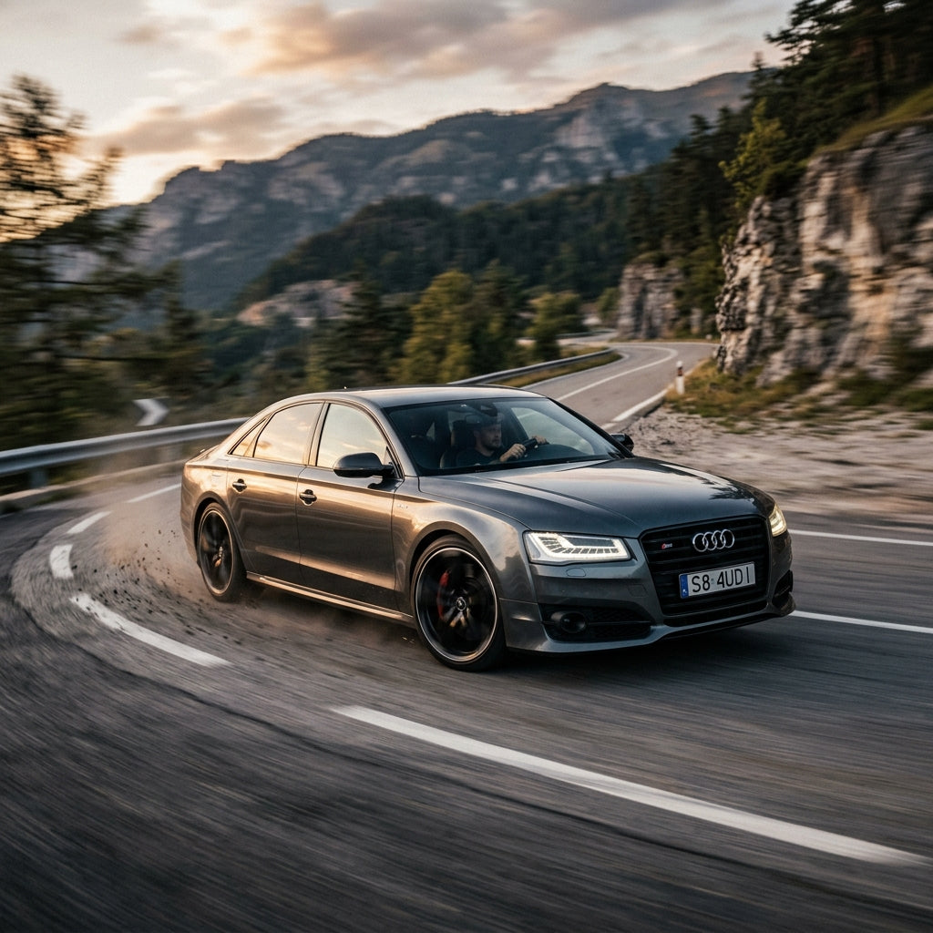 Action Shot: Audi A8,S8 Driving Fast