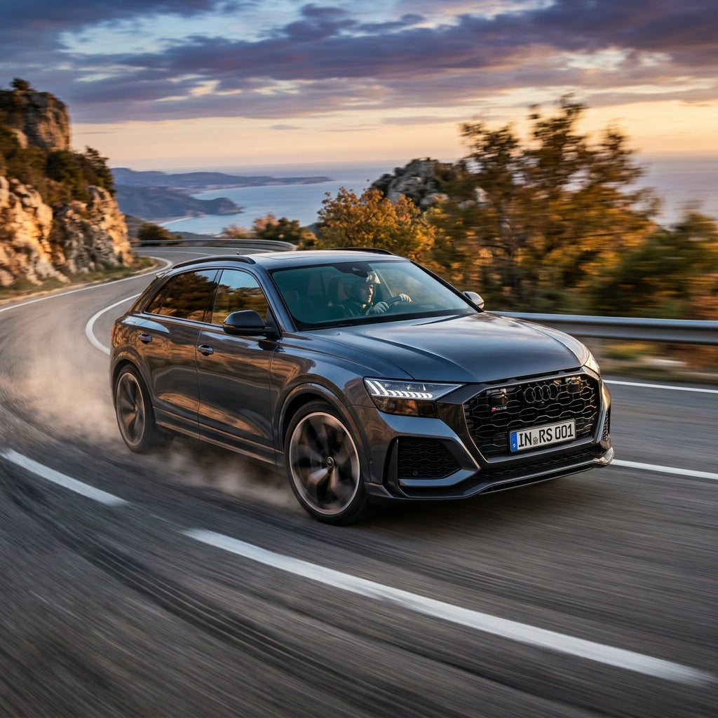 Action Shot: Audi RS Q8,Q8 Driving Fast