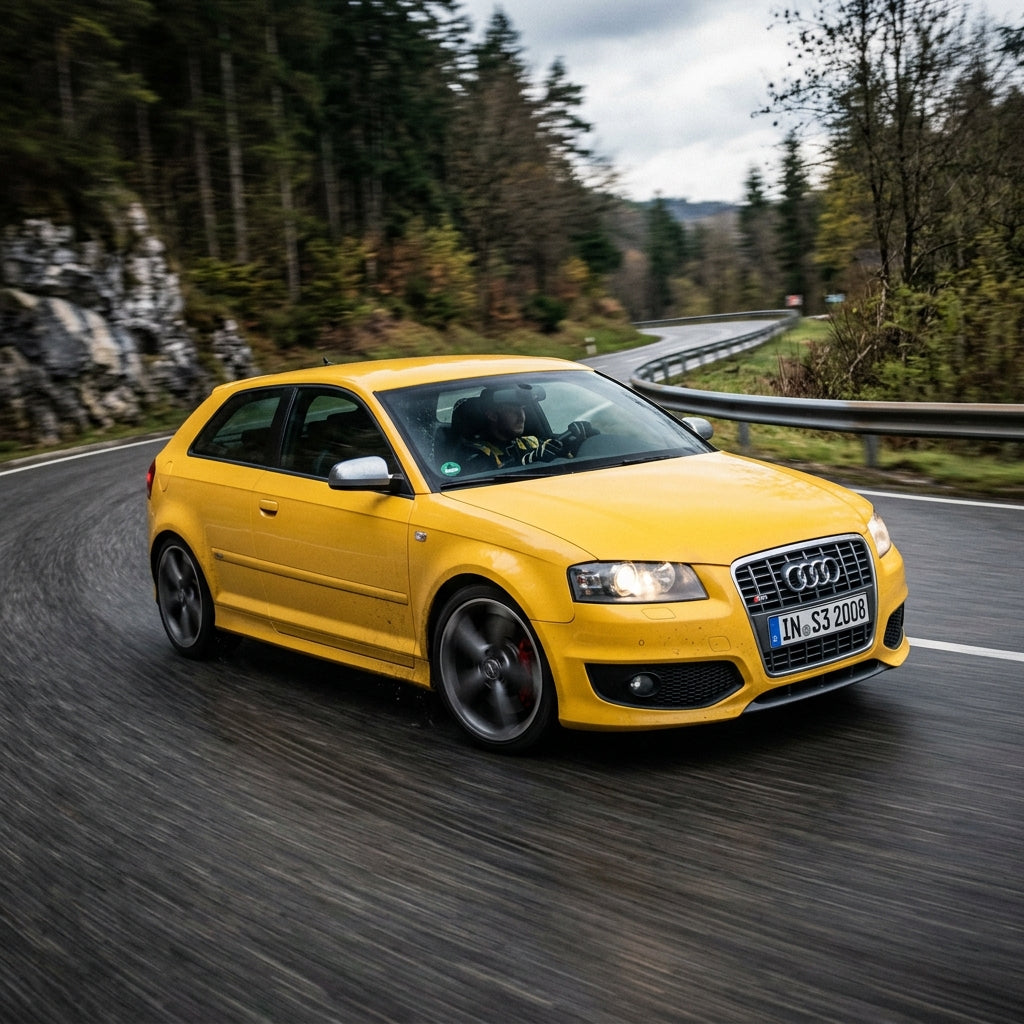 Action Shot: Audi S3 Driving Fast
