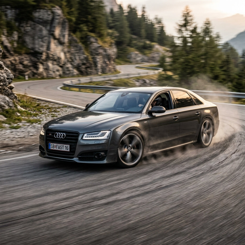 Action Shot: Audi S8 Driving Fast