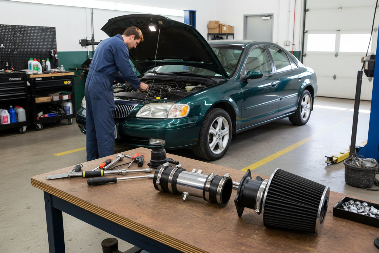 Short Ram Air Intake for Mercury Mystique (1998-2002) with 2.5L V6 Engine Black Default Title