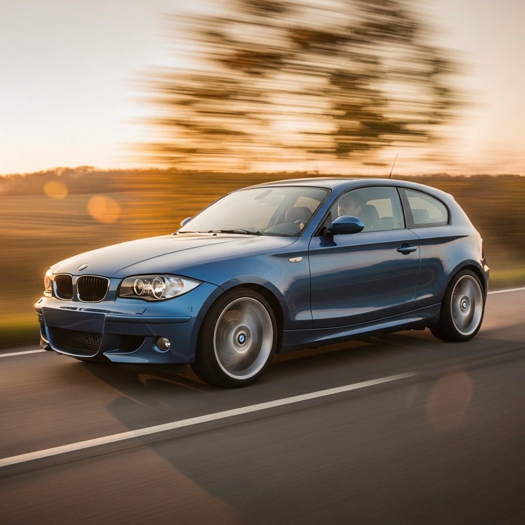 Action Shot: BMW 1 Series Driving Fast