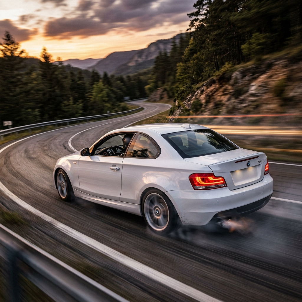 Action Shot: BMW 1 Series Driving Fast