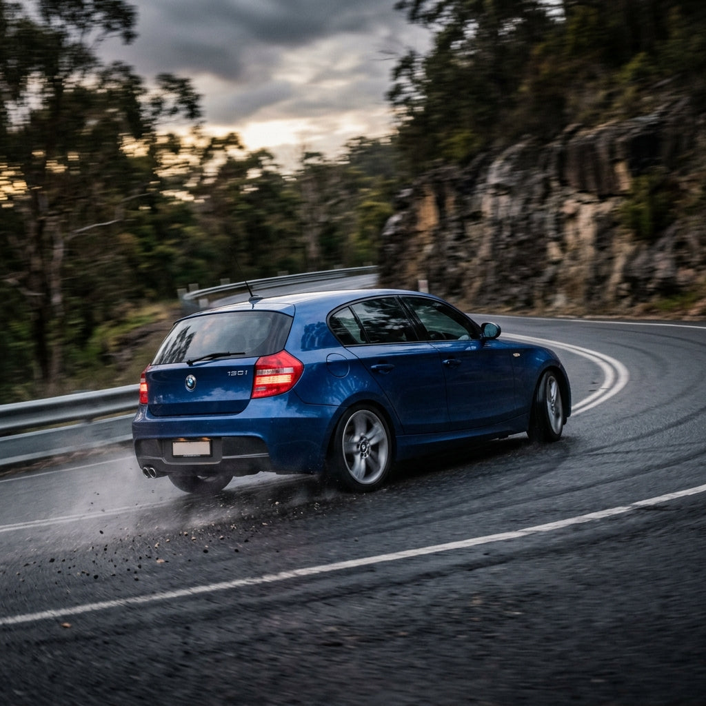 Action Shot: BMW 1 Series Driving Fast
