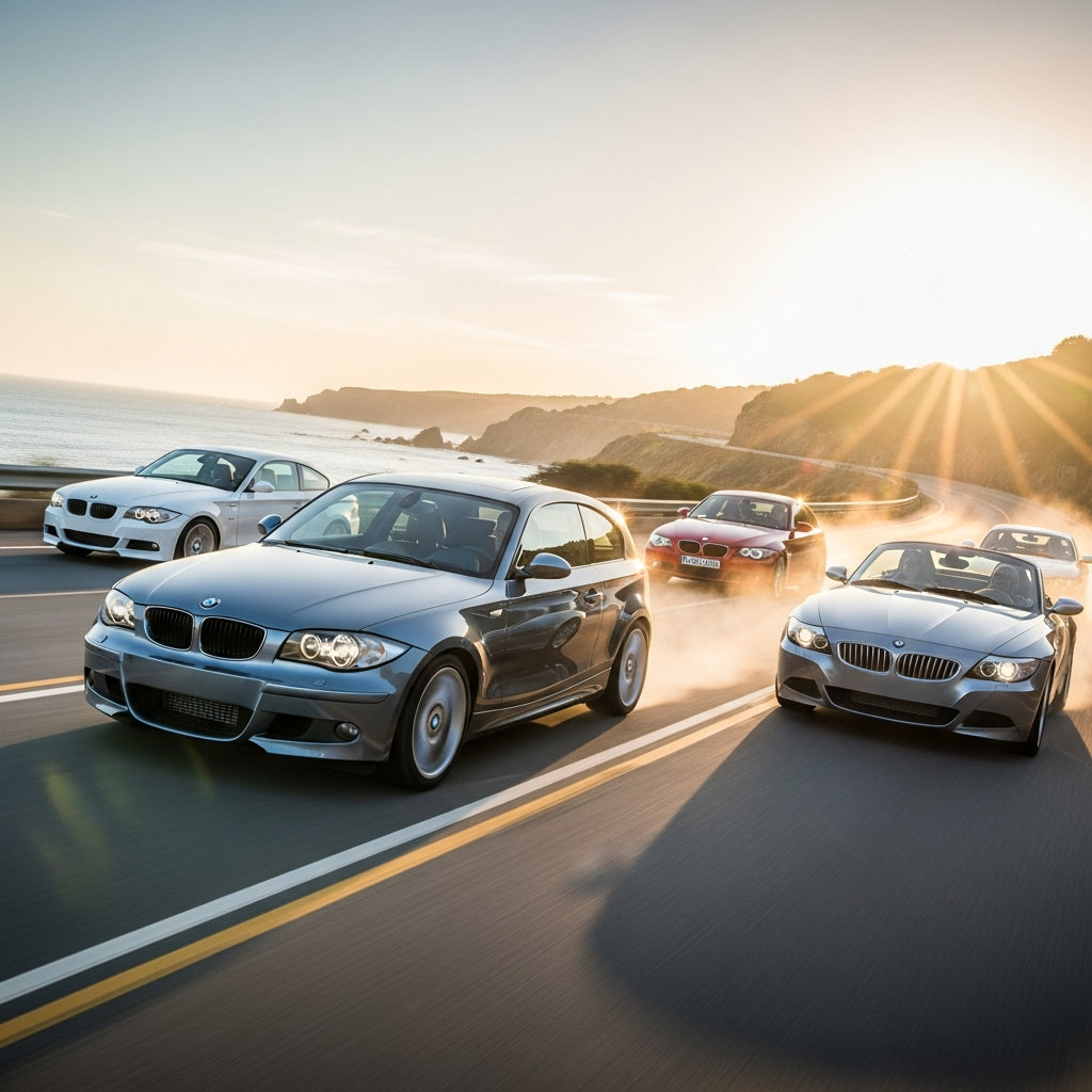 Action Shot: BMW 1 Series, 3 Series, 5 Series, Z4 Driving Fast