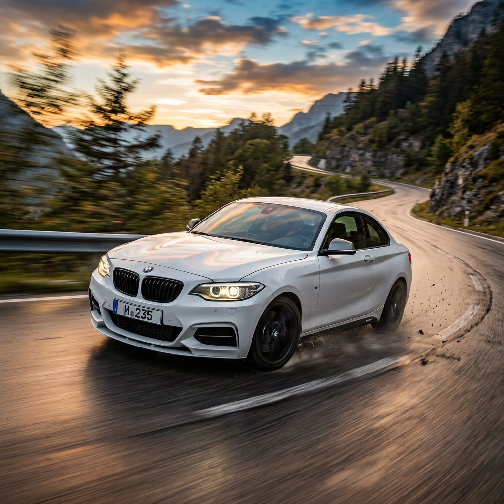 Action Shot: BMW 2 Series Driving Fast