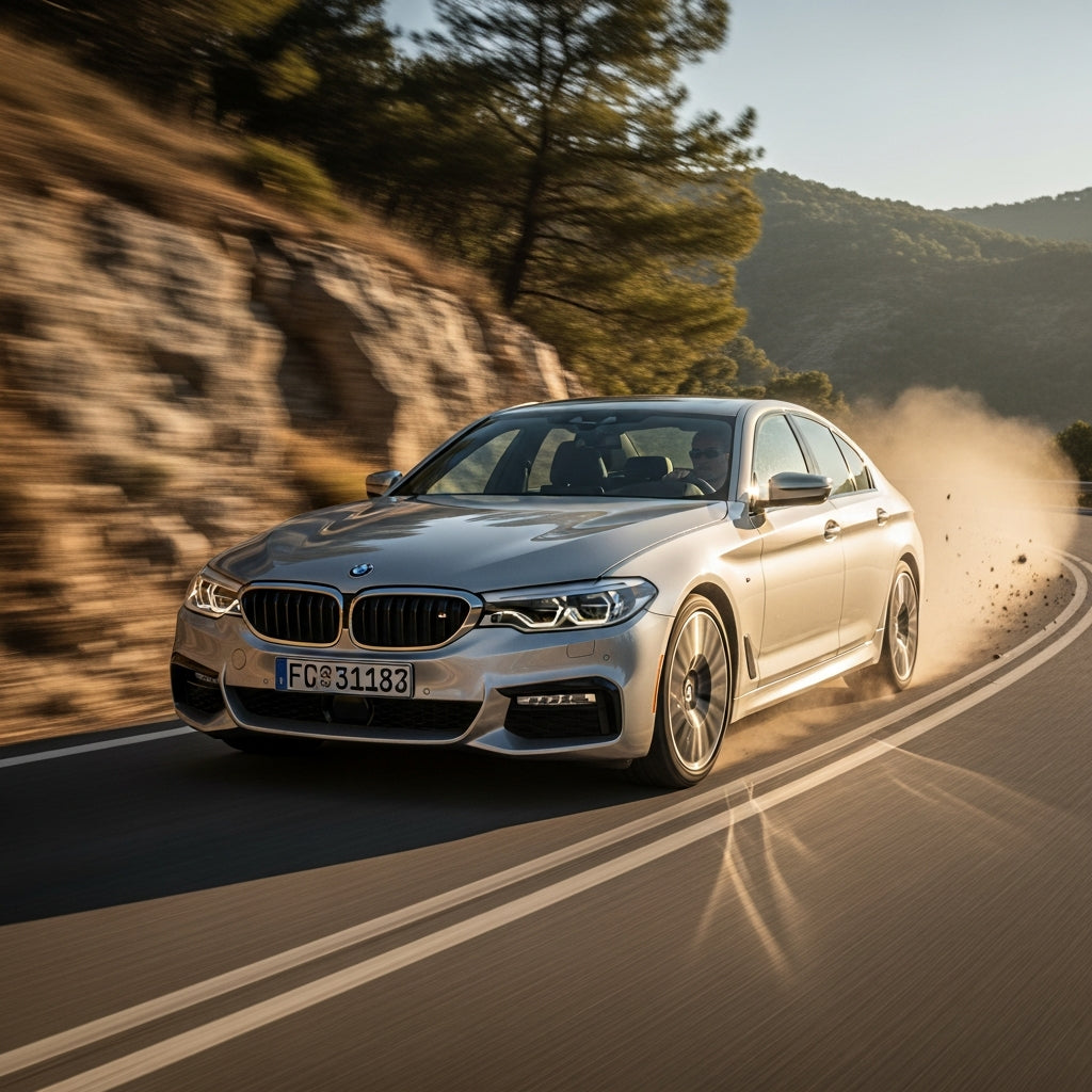 Action Shot: BMW 2 Series, 3 Series, 4 Series, 5 Series Driving Fast