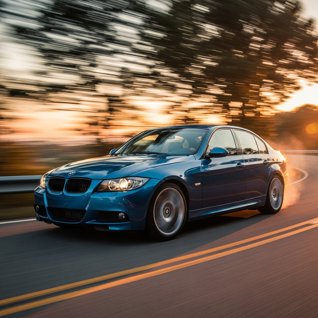 Action Shot: BMW 3 Series Driving Fast