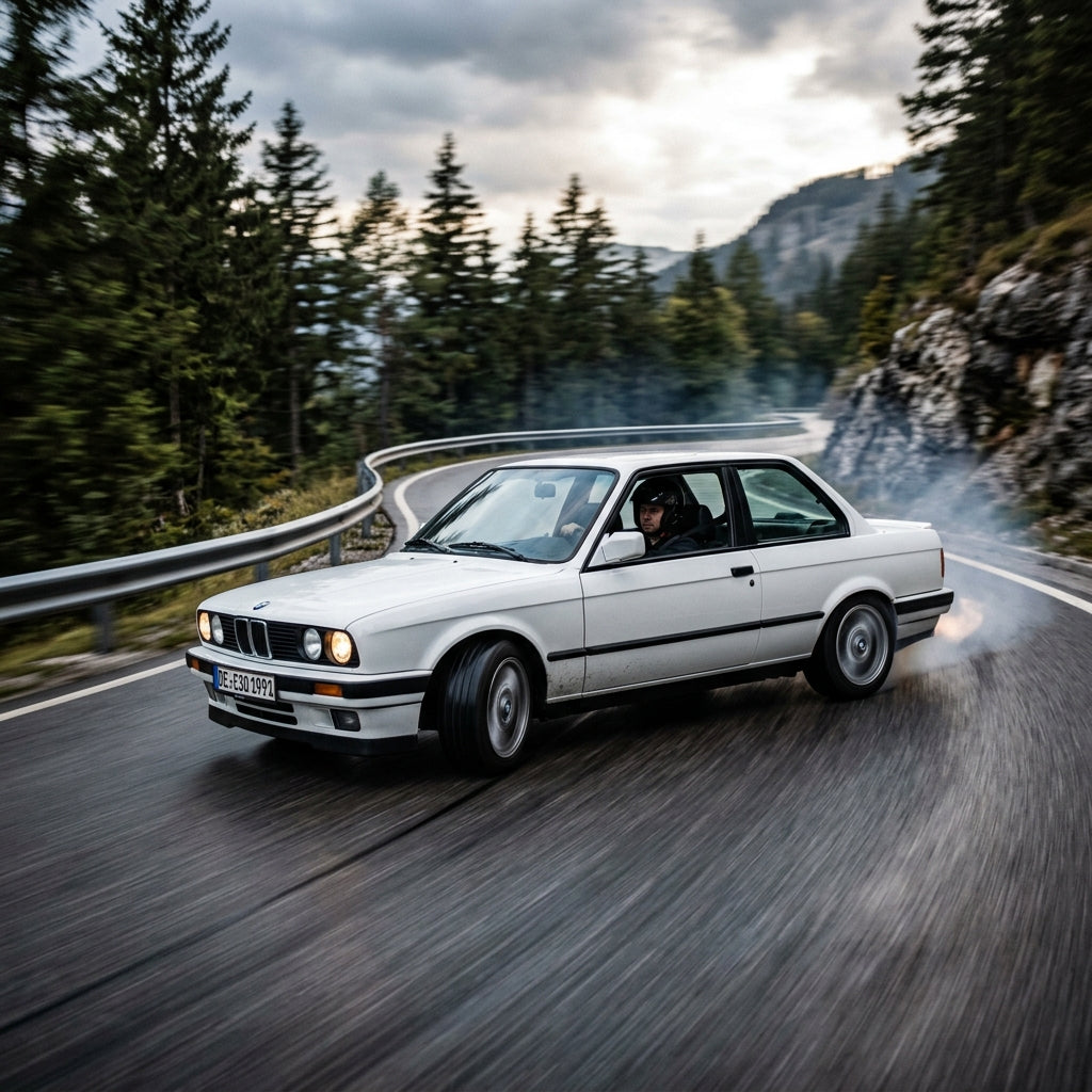 Action Shot: BMW 3 Series Driving Fast