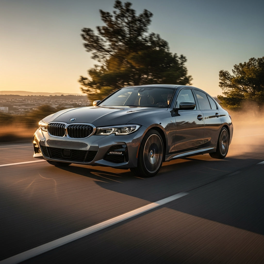 Action Shot: BMW 3 Series Driving Fast