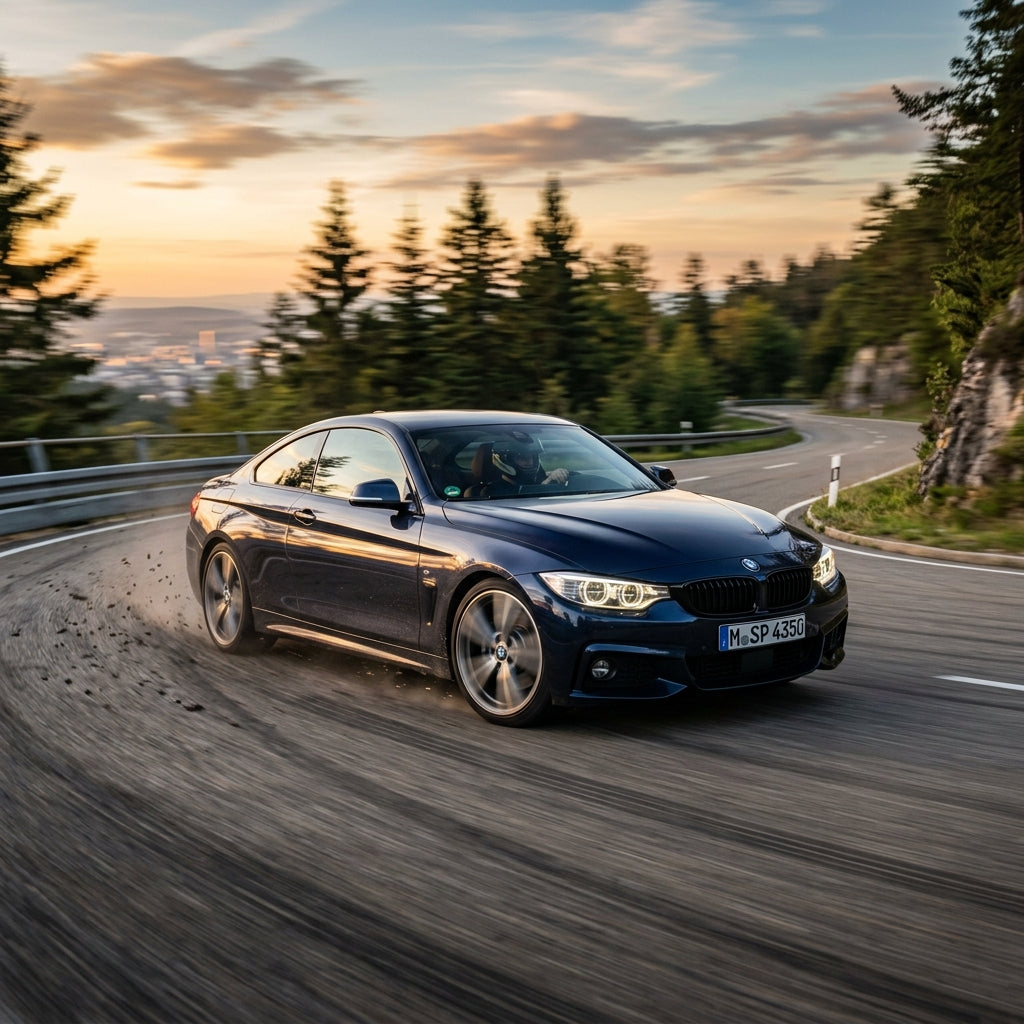 Action Shot: BMW 4 Series Driving Fast