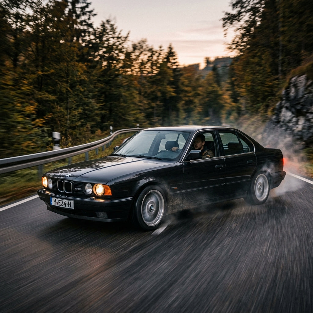 Action Shot: BMW 5 Series Driving Fast