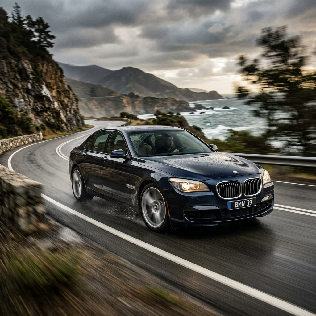 Action Shot: BMW 7 Series Driving Fast