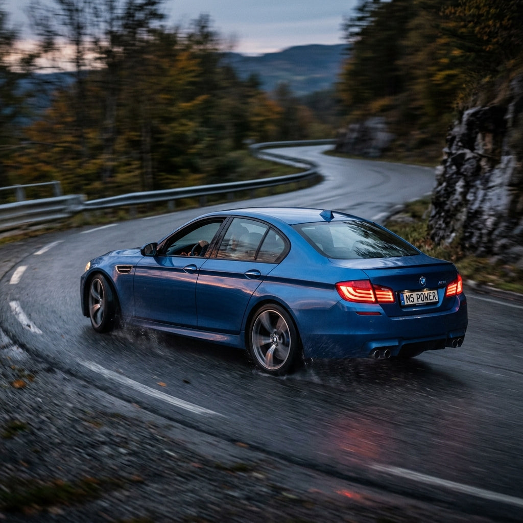 Action Shot: BMW M5 Driving Fast
