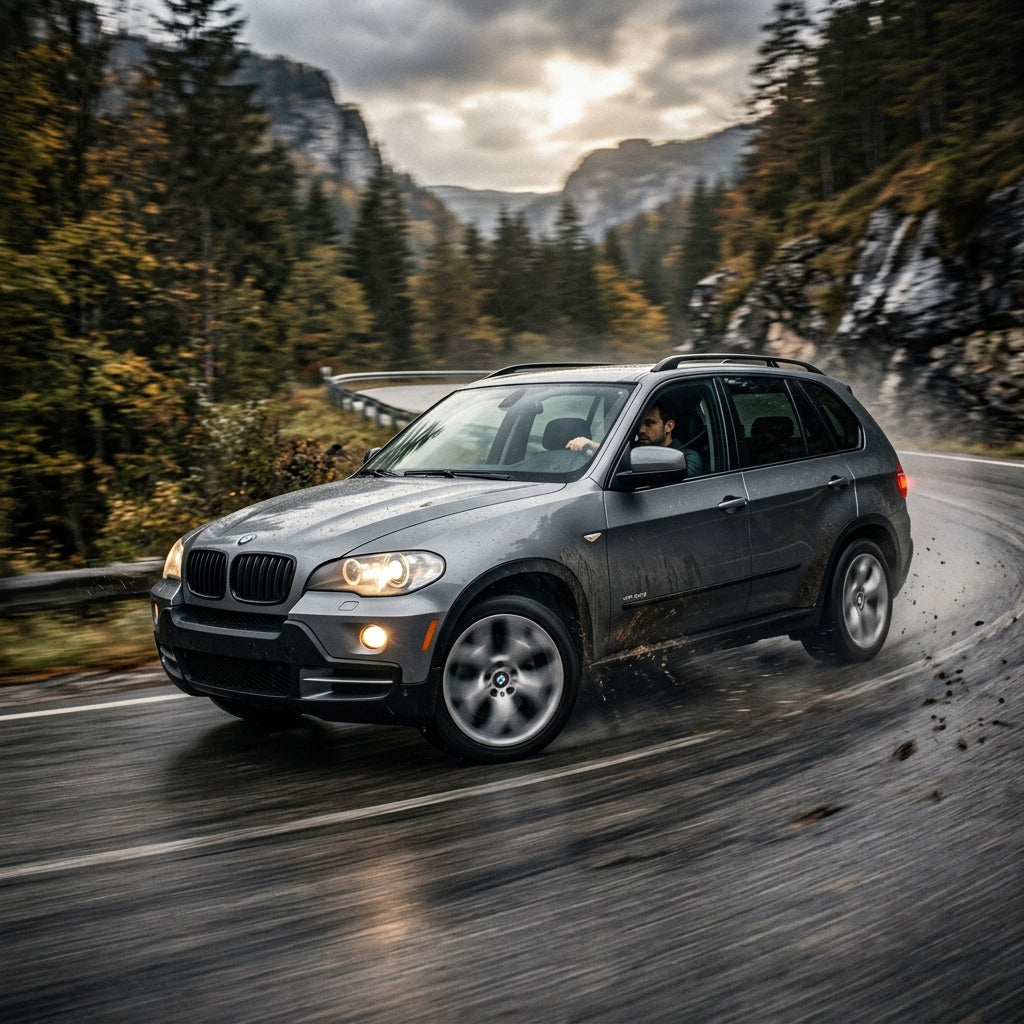 Action Shot: BMW X3,X5 Driving Fast