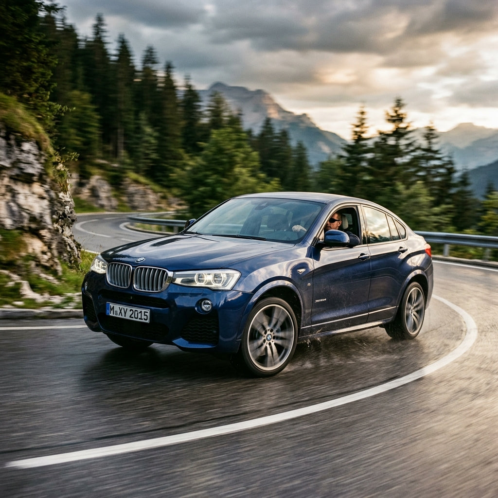 Action Shot: BMW X4 Driving Fast