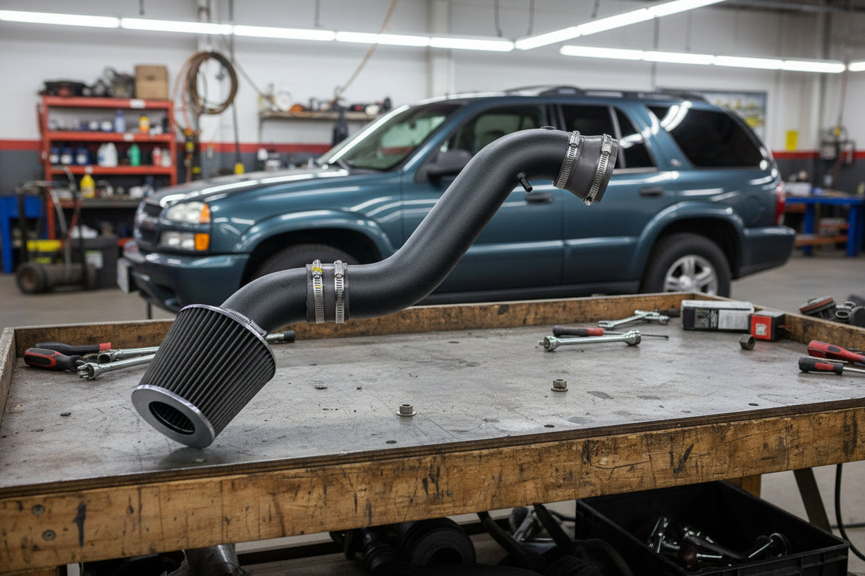 Ram Air Intake For GMC Envoy/Oldsmobile Bravada (2002-2005) with 4.2L L6 Engine Black Default Title