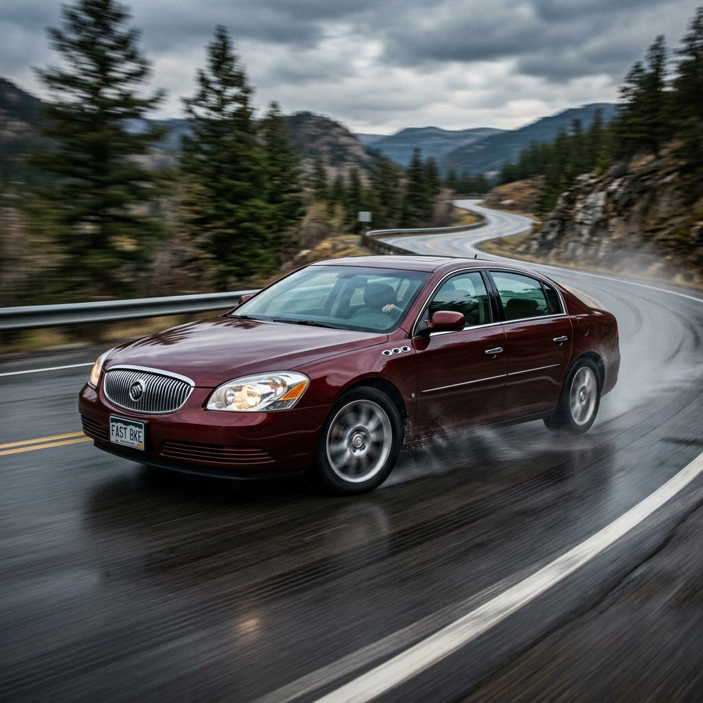 Action Shot: Buick Lucerne Driving Fast