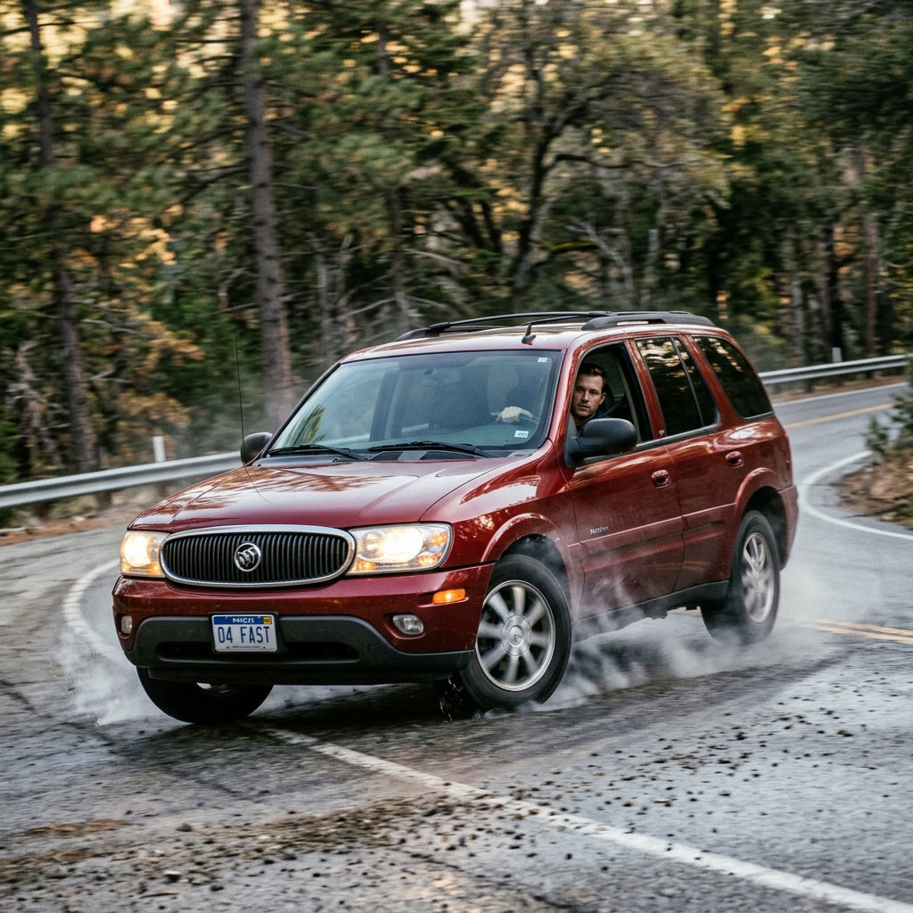 Action Shot: Buick Rainier Driving Fast