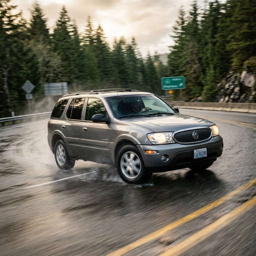 Action Shot: Buick Rainier Driving Fast