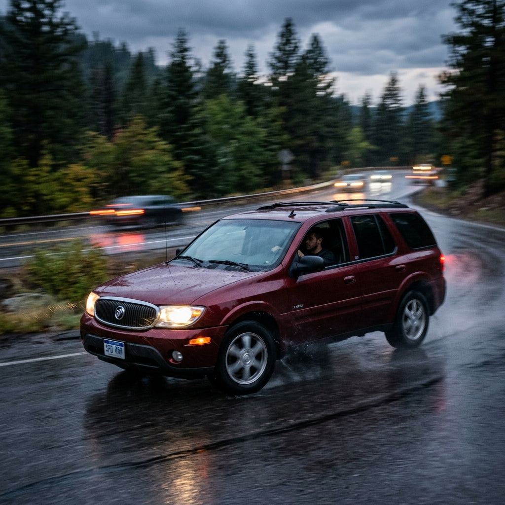 Action Shot: Buick Rainier Driving Fast