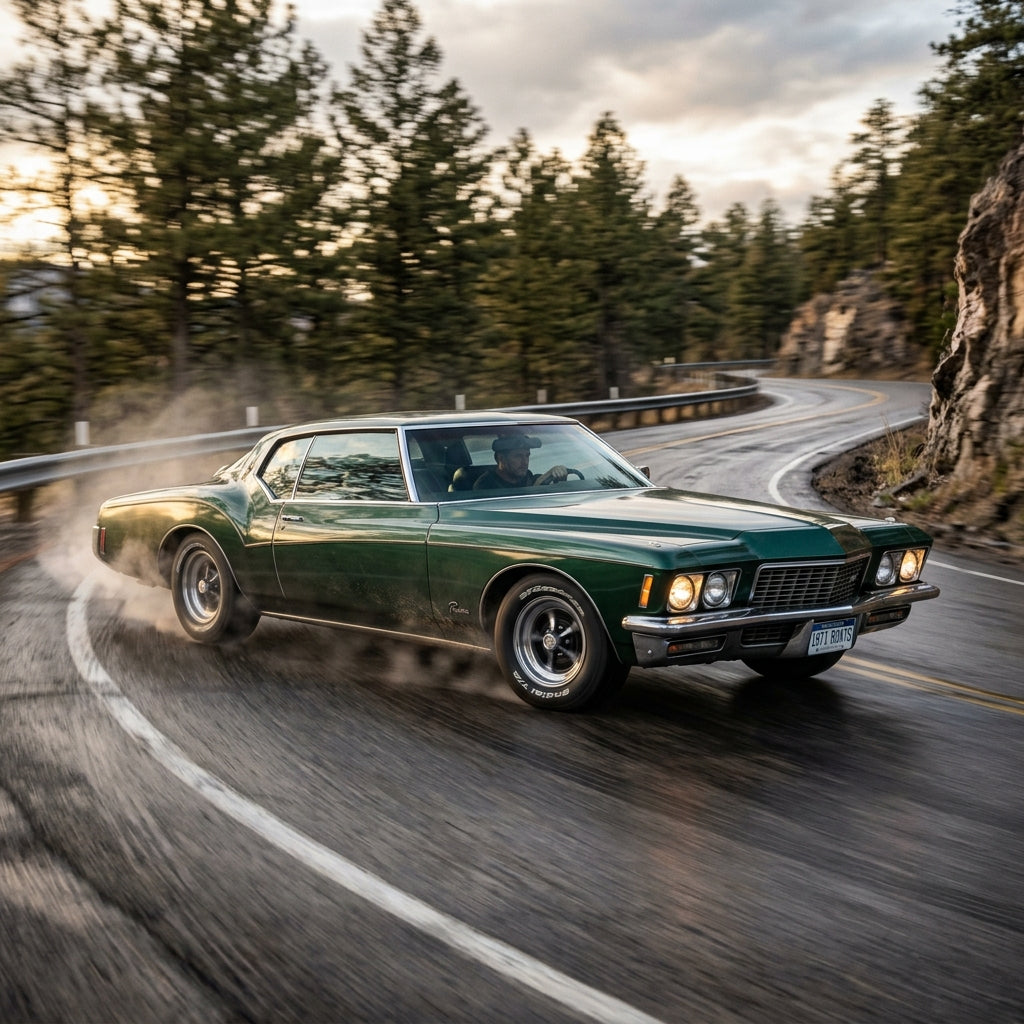 Action Shot: Buick Riviera Driving Fast
