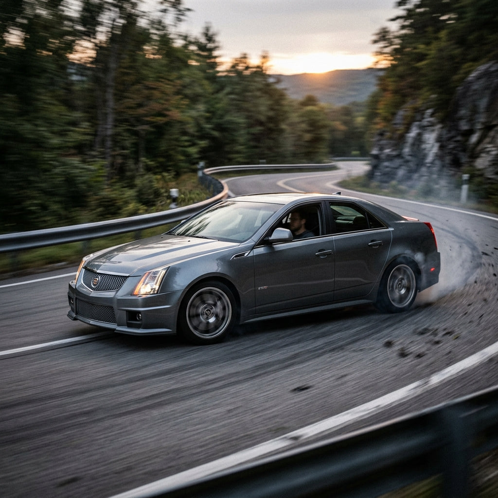 Action Shot: Cadillac CTS Driving Fast