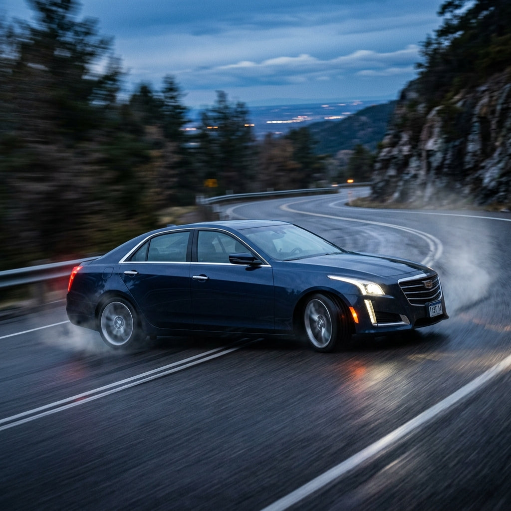 Action Shot: Cadillac CTS Driving Fast