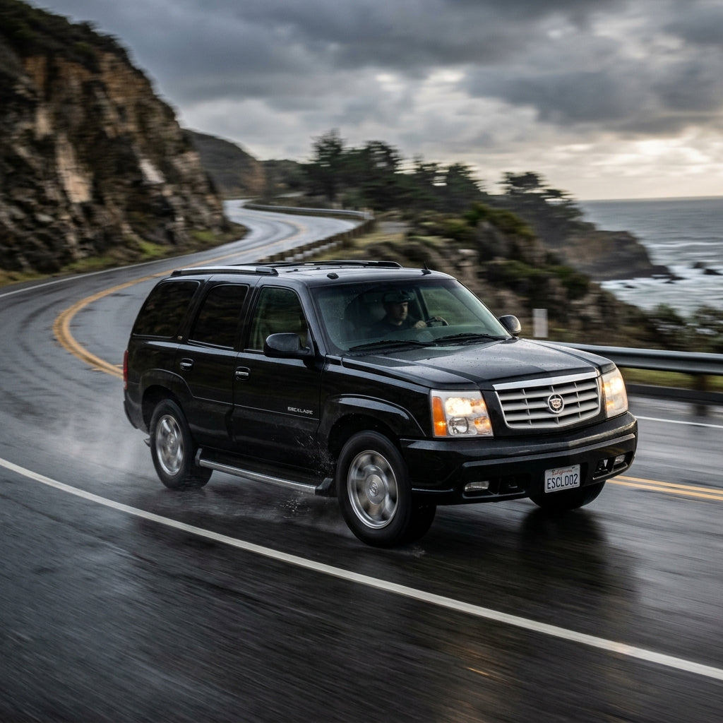 Action Shot: Cadillac Escalade Driving Fast