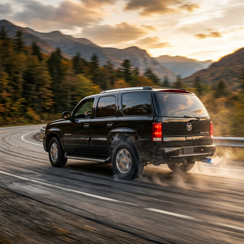 Action Shot: Cadillac Escalade Driving Fast
