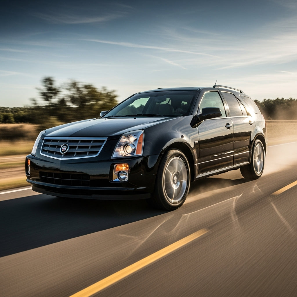 Action Shot: Cadillac SRX Driving Fast