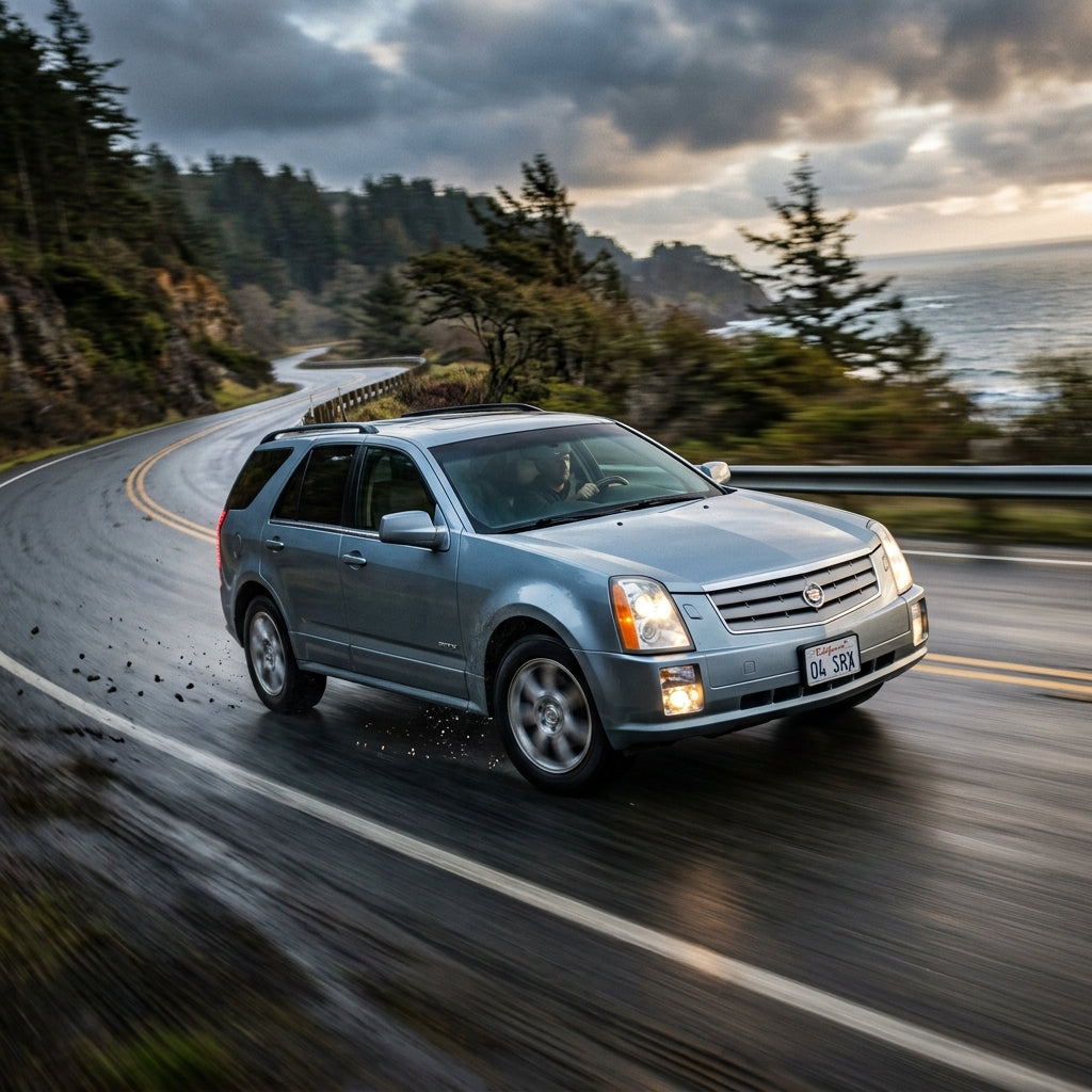 Action Shot: Cadillac SRX Driving Fast