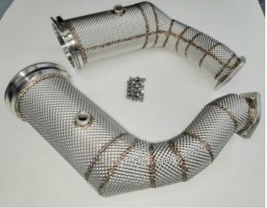 Catless Downpipes with heat Shields For Audi S8 RS6 RS7 (2019-2021) with 4.0 V8 Engine Default Title