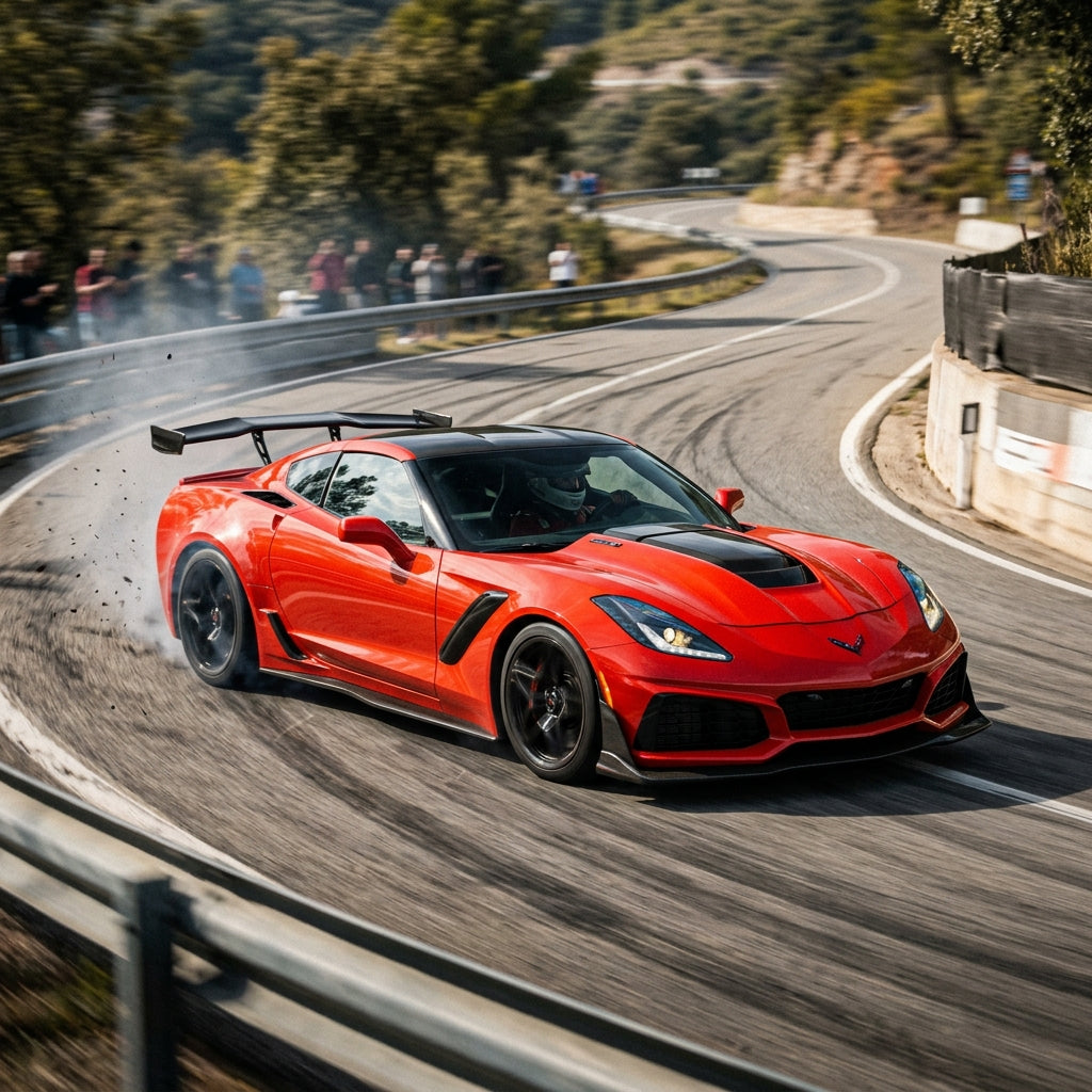 Action Shot: Chevrolet Driving Fast