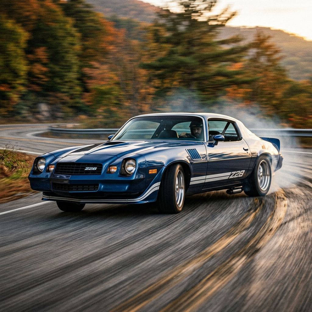 Action Shot: Chevrolet Camaro Driving Fast