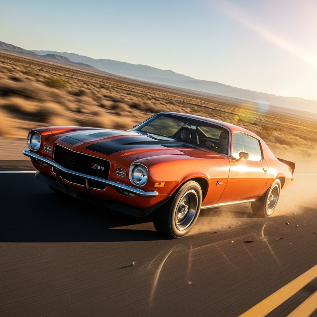 Action Shot: Chevrolet Camaro Driving Fast