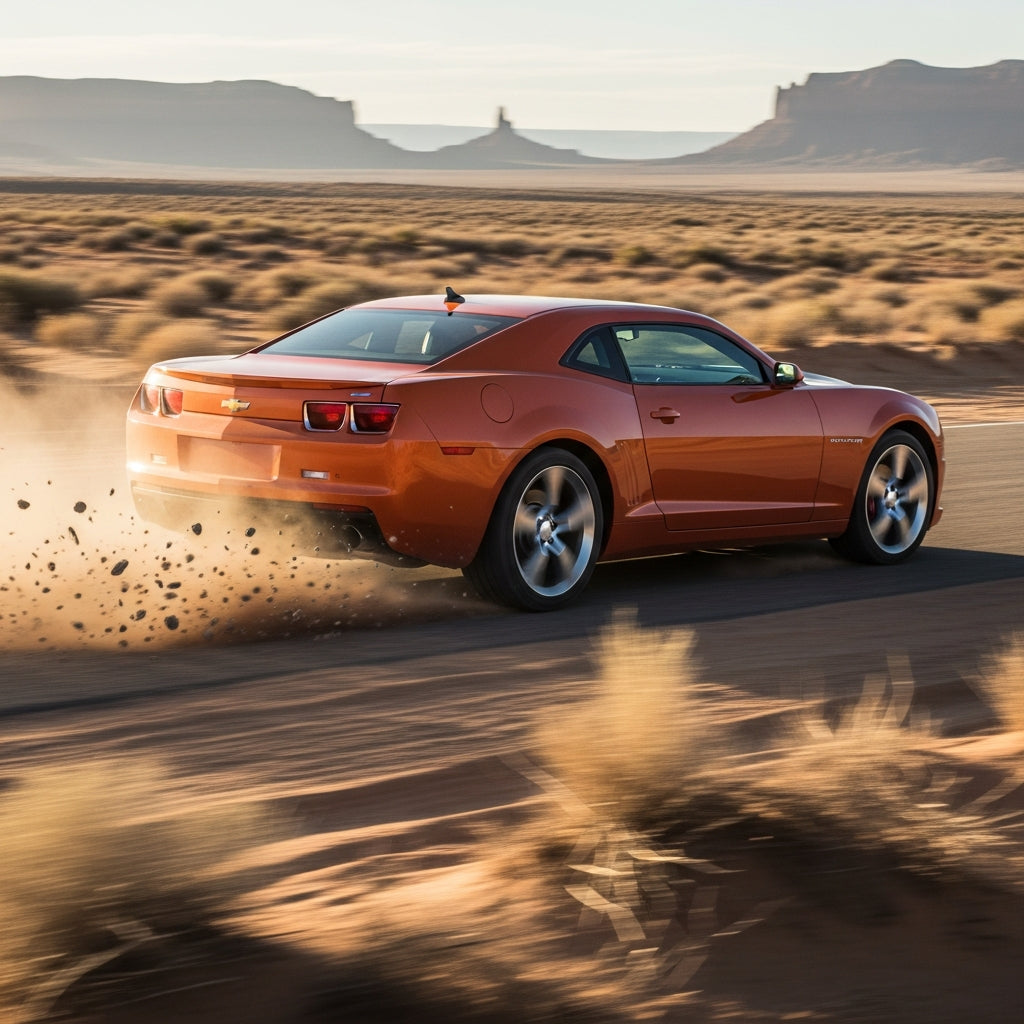 Action Shot: Chevrolet Camaro Driving Fast