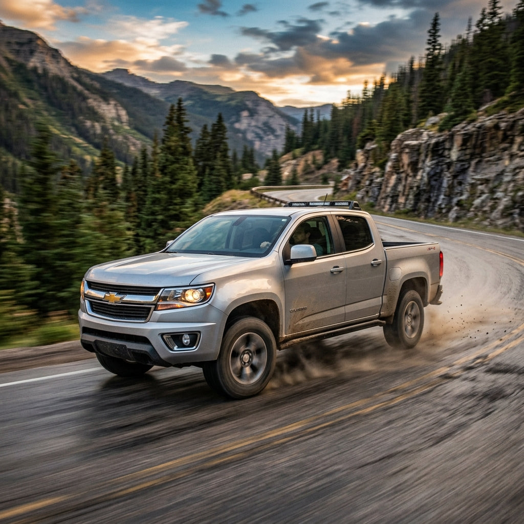 Action Shot: Chevrolet Colorado Driving Fast