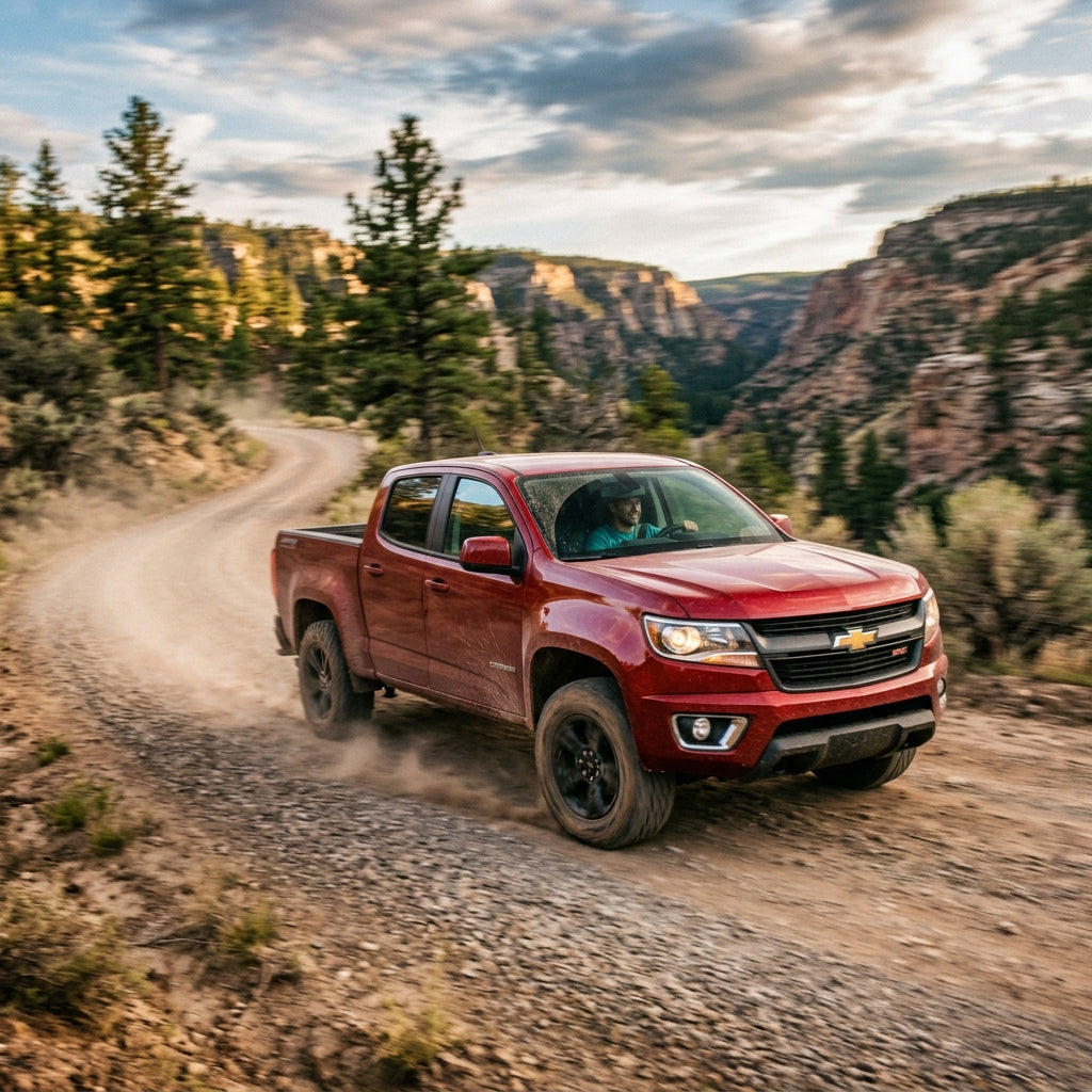 Action Shot: Chevrolet Colorado Driving Fast