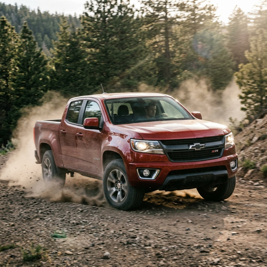 Action Shot: Chevrolet Colorado Driving Fast