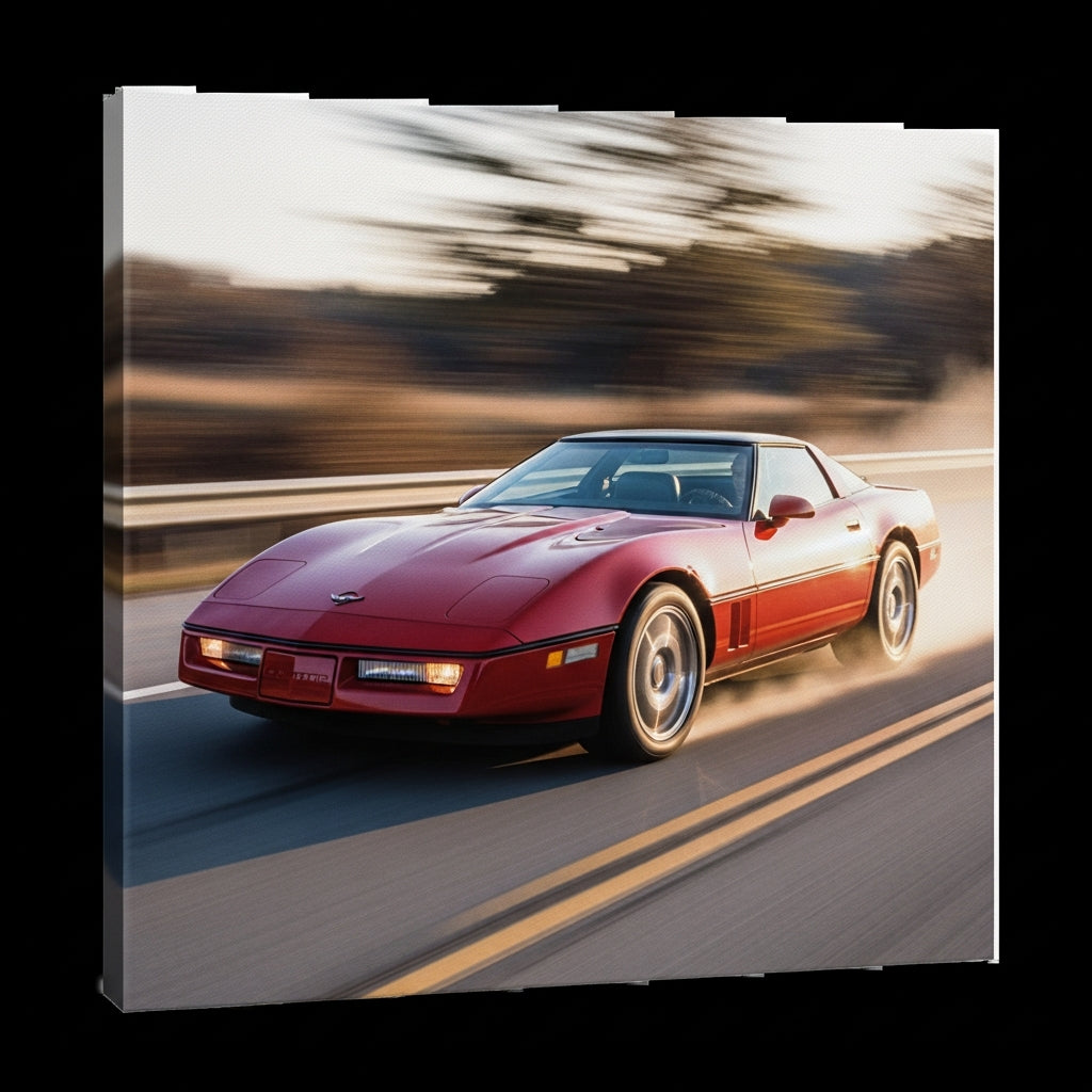 Action Shot: Chevrolet Corvette Driving Fast