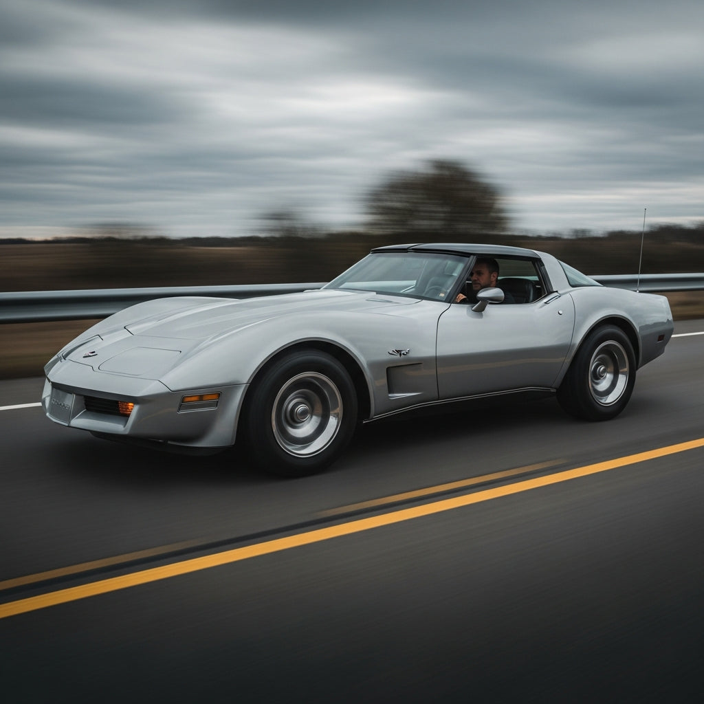 Action Shot: Chevrolet Corvette Driving Fast
