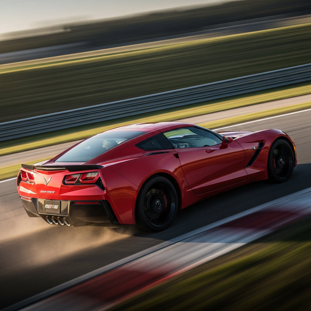 Action Shot: Chevrolet Corvette Driving Fast
