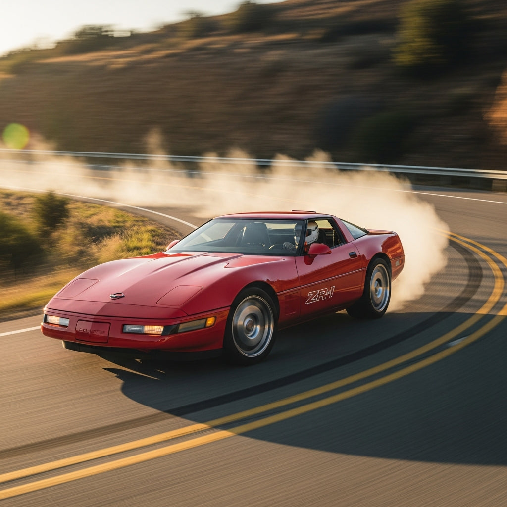 Action Shot: Chevrolet Corvette Driving Fast